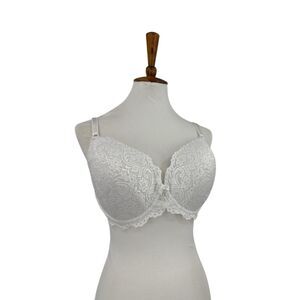 Women's Lace Bra Size 38D Smart Sexy White push up full coverage